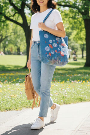 Tote Bag "Soap Bubbles & Poppies"