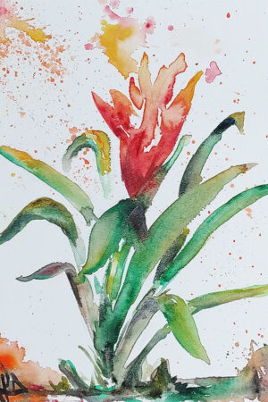 Acquerello "Fiamma Vegetale"
