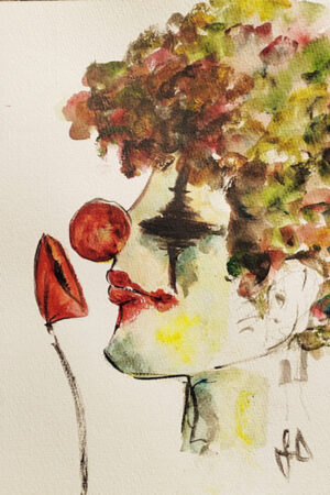 Acquerello "Il Sogno del Clown"