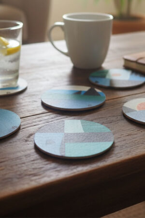 Set Sottobicchieri "Abstract Sunset e Sea"
