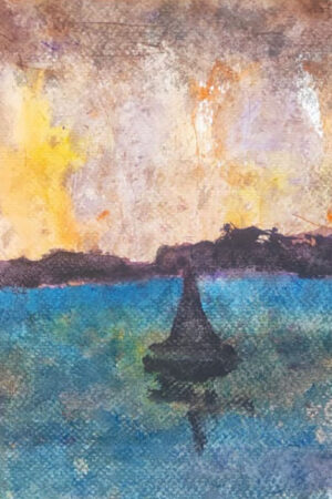 Acquerello "Ombre al tramonto"